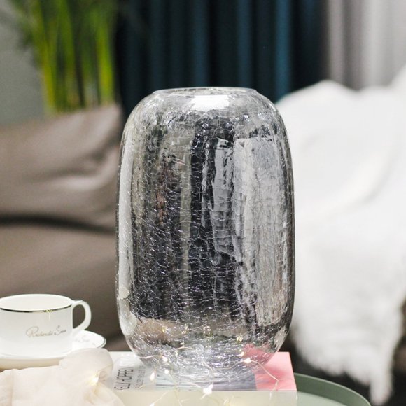 Light luxury ice flower cracked glass vase oversiz - Picture 2 of 7